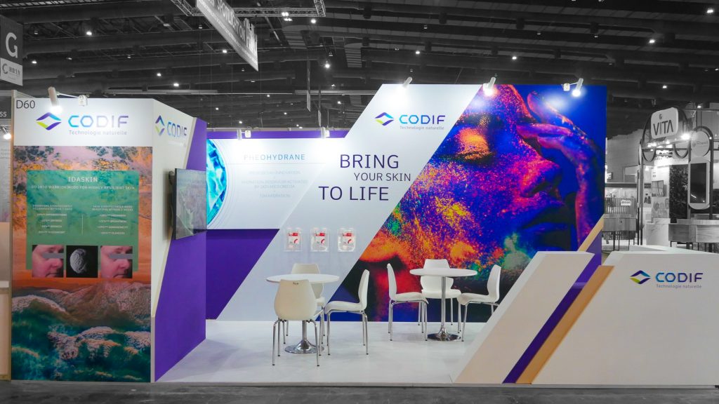 Codif trade show stand at In-Cosmetics Asia