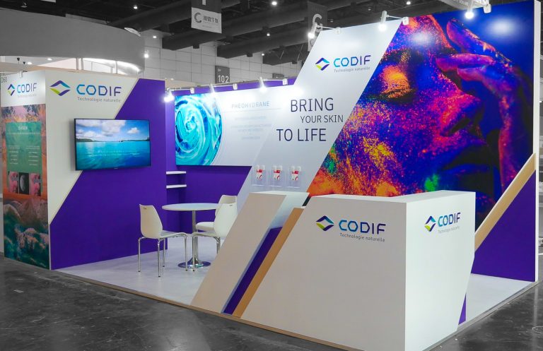 Codif exhibition booth at In-cosmetics Asia