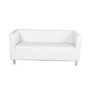 White Three Seattee With Arm Sofa